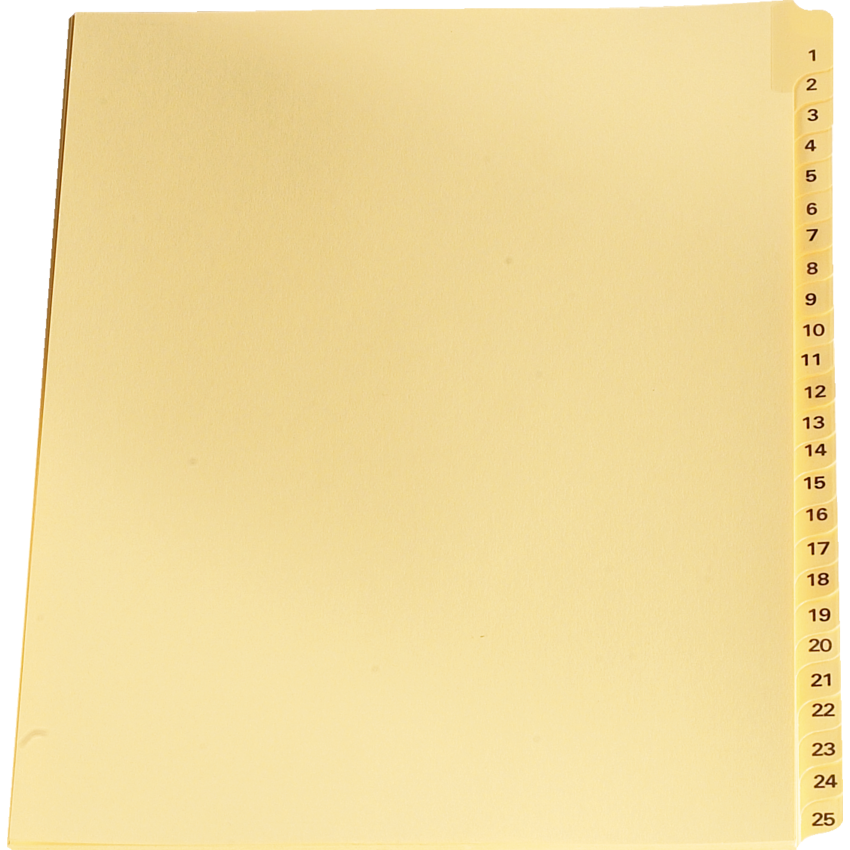 Numerical Legal Exhibit Dividers #6, 25/pkg
