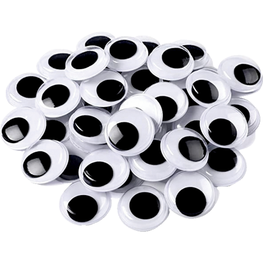 DBLG Wiggly Eyes 15 mm Black 100/pkg