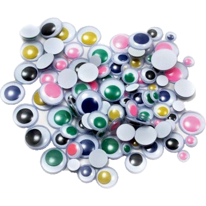 DBLG Wiggly Eyes Assorted Colours 300/pkg