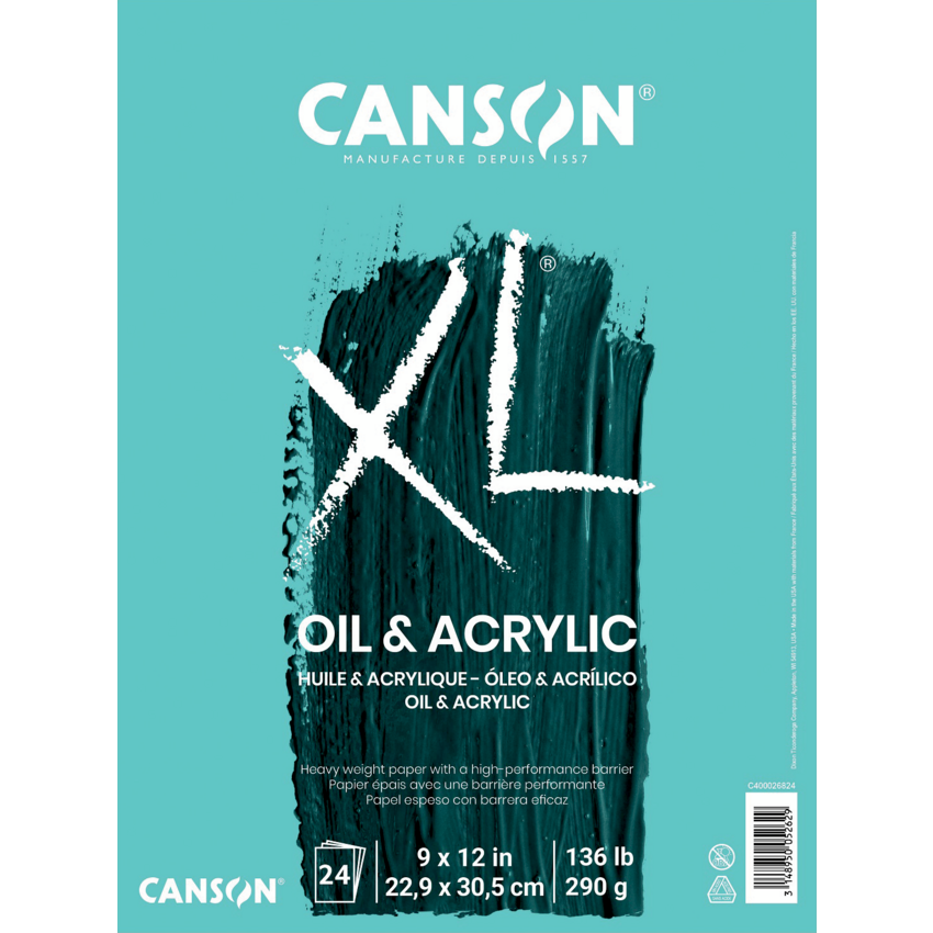 Canson® XL® Oil & Acrylic Pad 9" x 12" 24 sheets/pad