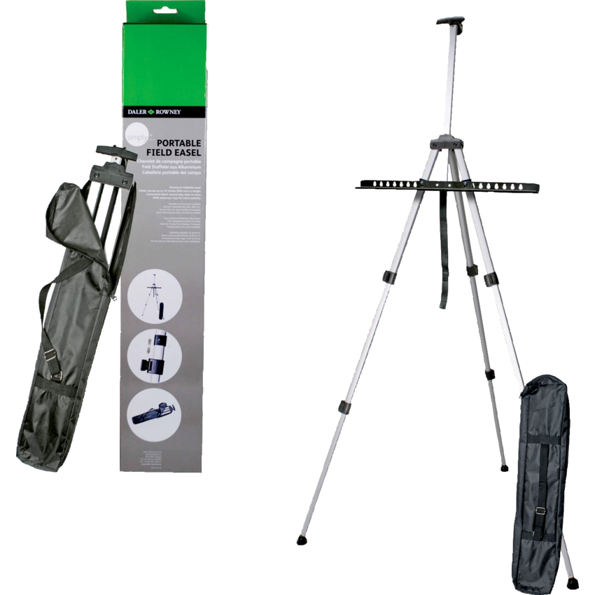 Simply® Portable Easel Black & Silver