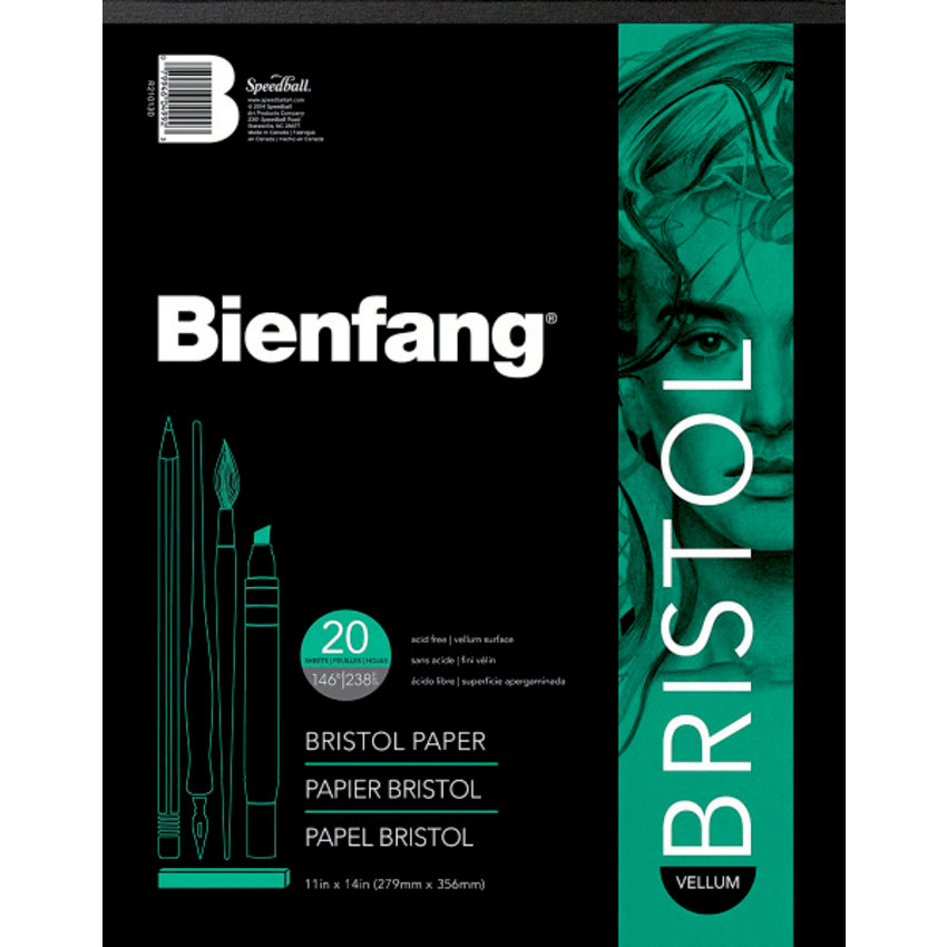 Bienfang® Vellum Bristol Board Drawing Pad 146 lb 11" x 14" 20 sheets/pad