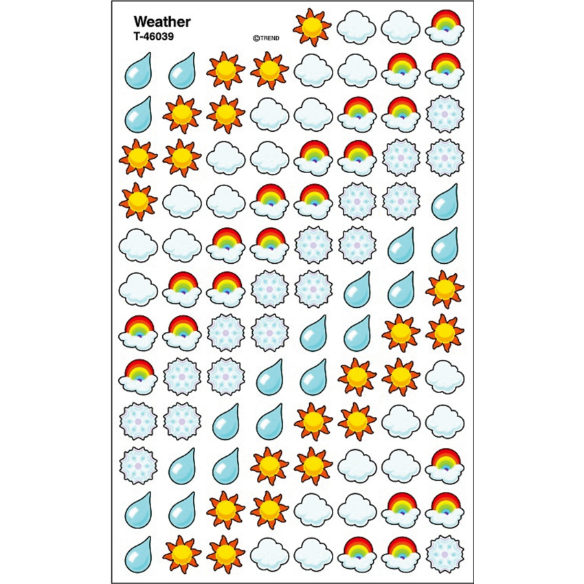 Trend® superShapes Weather Stickers 800/pkg
