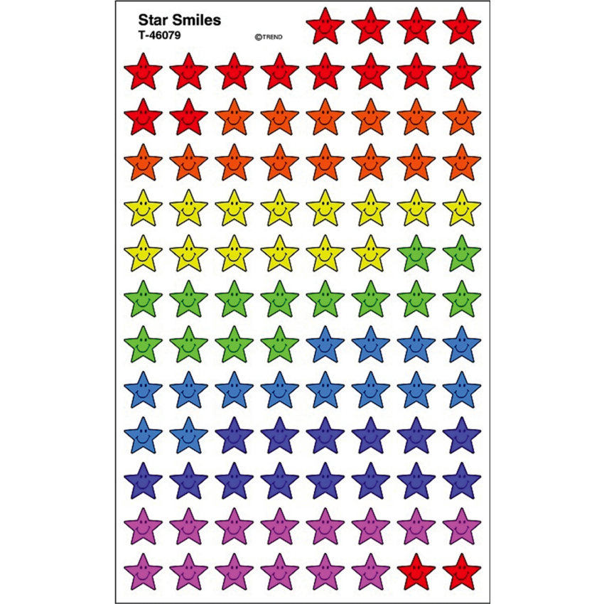 Trend® superShapes Star Smiles Stickers 800/pkg