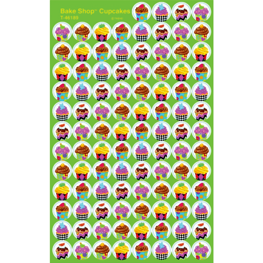 Trend® superSpots® Cupcakes The Bake Shop™ Stickers 800/pkg