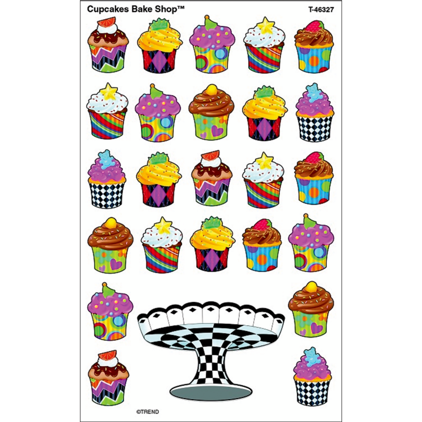Trend® superShapes Cupcakes The Bake Shop™ Stickers 200/pkg