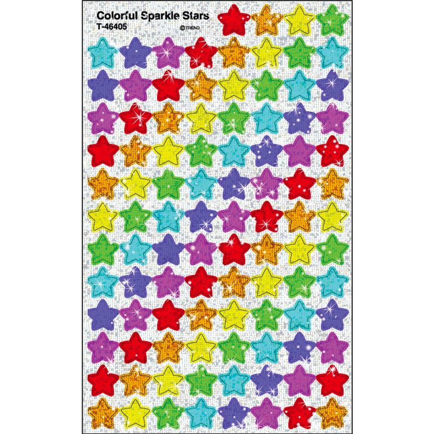 Trend® superShapes Colourful Stars - Sparkle Stickers 400/pkg