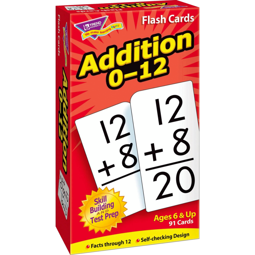 Trend® Skill Drill Flash Cards Addition 0-12 91/box
