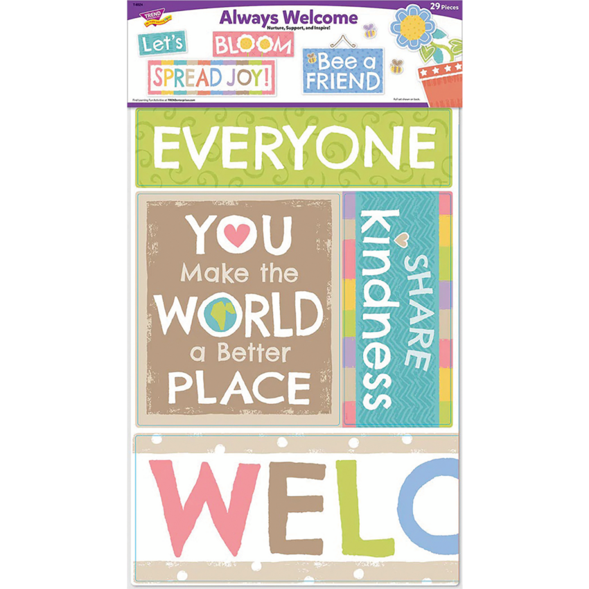 Trend® Bulletin Board Set Always Welcome 29 pieces/set
