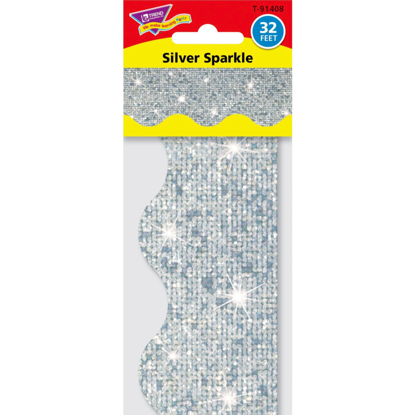Trend® Terrific Trimmers® 2-1/4" x 39' Silver Sparkle