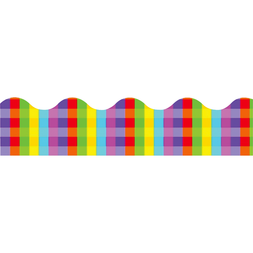 Trend® Terrific Trimmers® 2-1/4" x 39' Rainbow Plaid