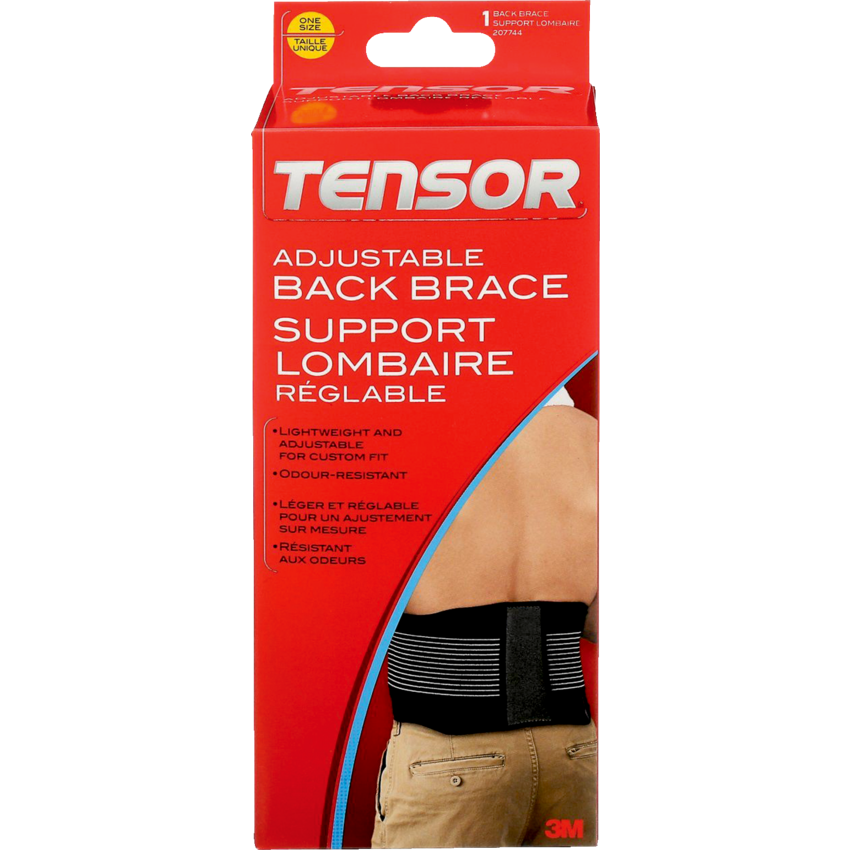 Tensor™ Adjustable Back Brace Black