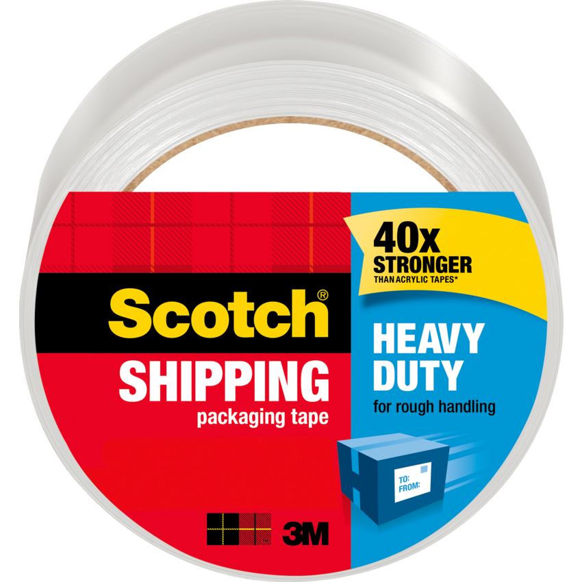 Scotch® Heavy Duty Shipping Packaging Tape 48 mm x 50 m Clear