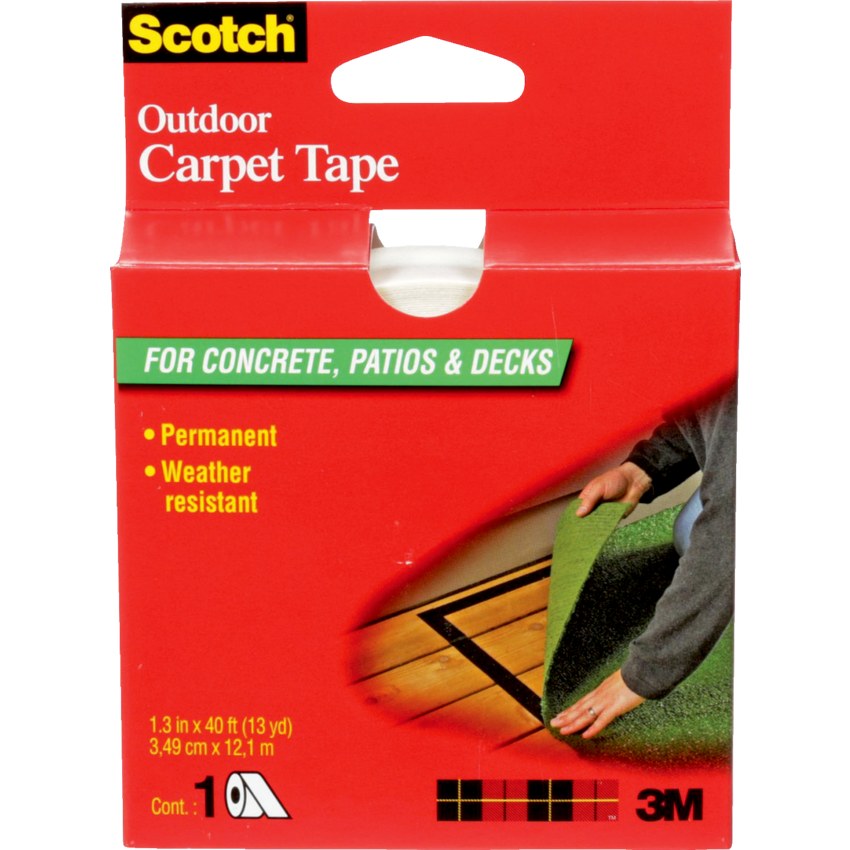 Scotch® Outdoor Carpet Tape 1-3/8" x 40'