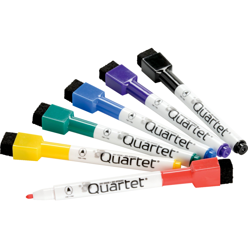 Quartet® ReWritables™ Dry Erase Markers Fine Tip Assorted Classic Colours 6/pkg