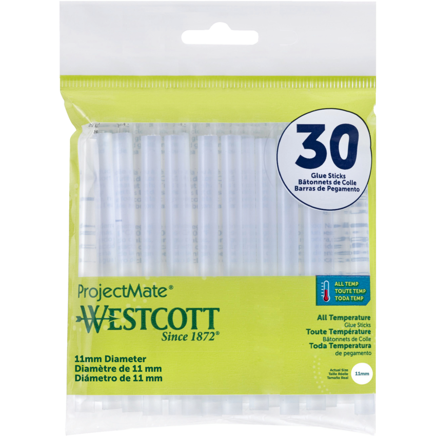 Westcott® Premium All Temperature Glue Sticks 11 mm 30/pkg