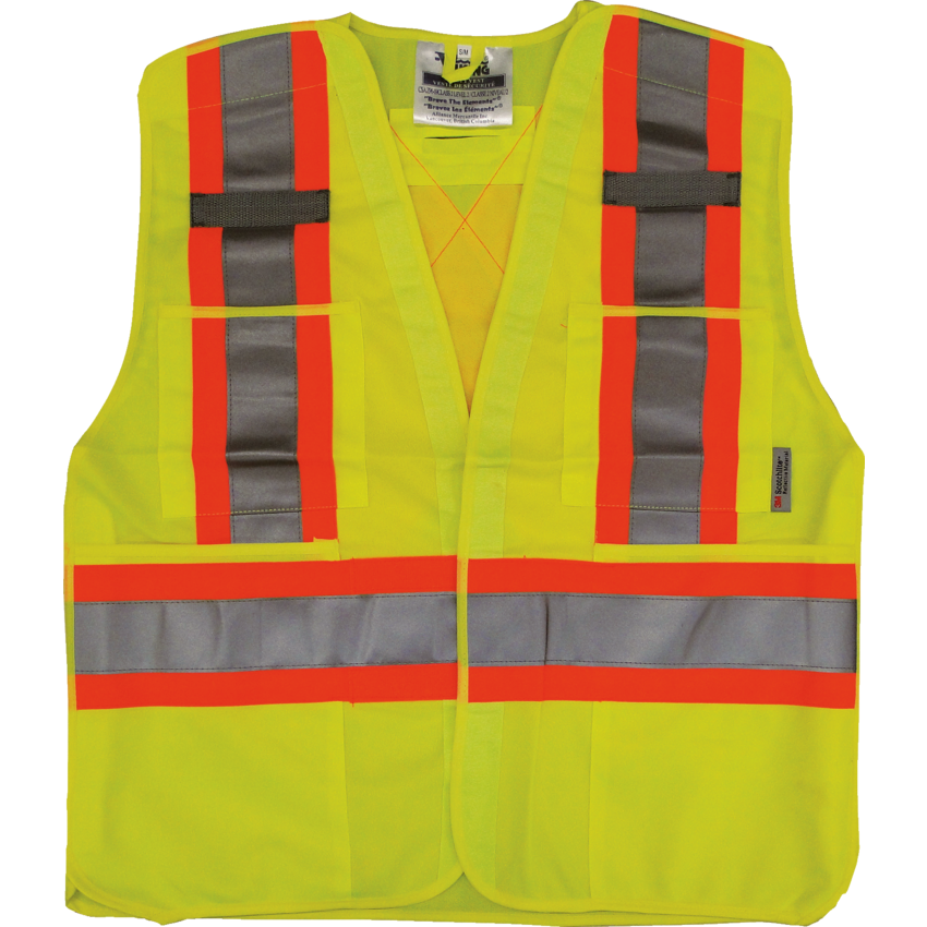Viking® Safety Vest Tear Away Small/Medium Lime Green