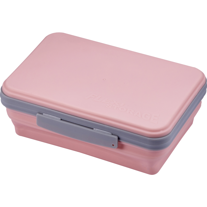 It's Academic Flexi Storage Box Pink and Grey