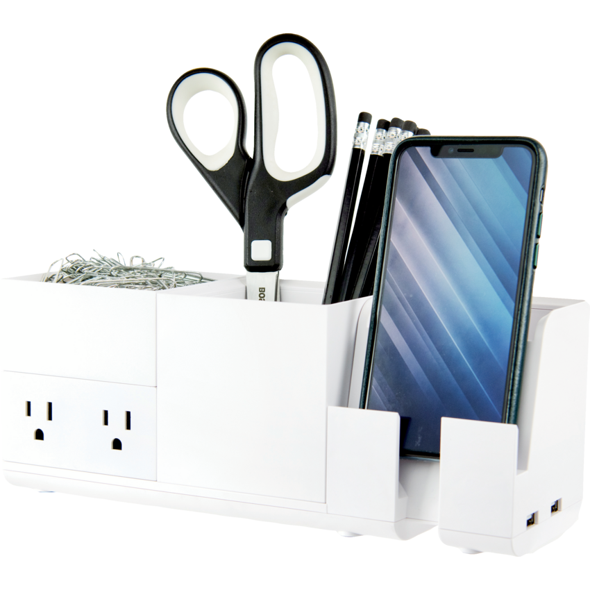 Bostitch® Konnect™ Desk Organizer with Power White