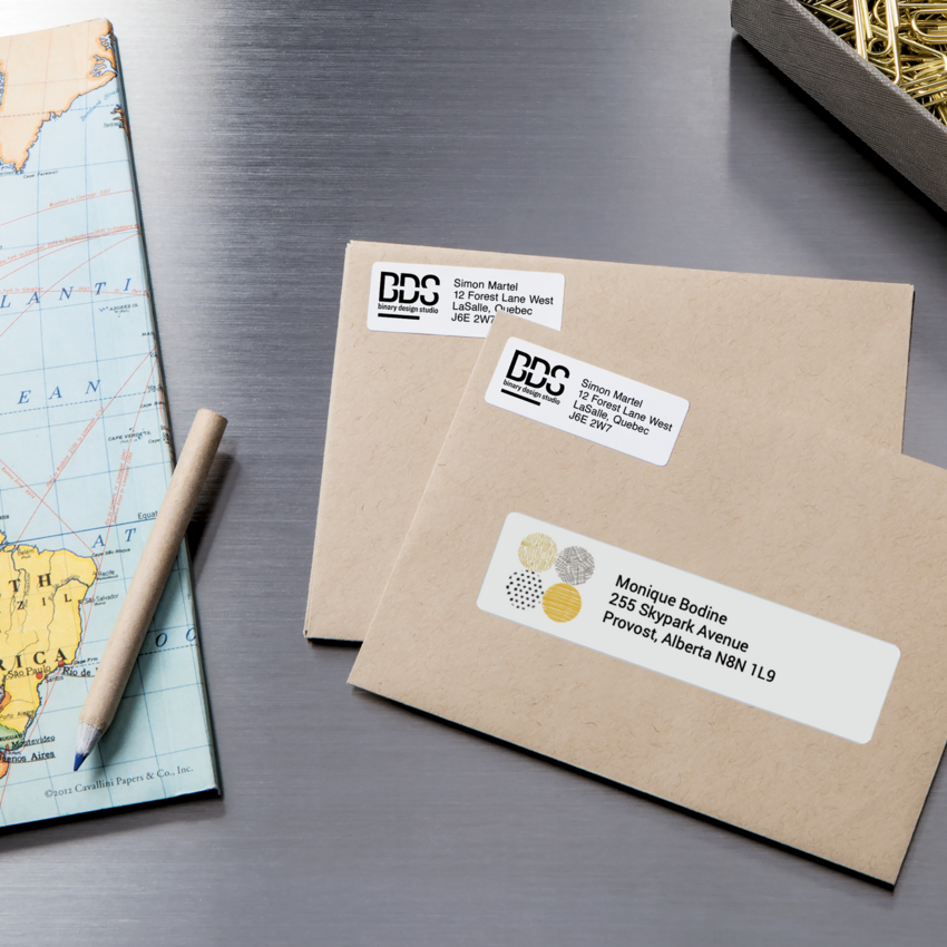 Avery® White Rectangle Labels with Easy Peel® 1" x 4" (5,000 Labels) Laser and Inkjet White 250 sheets/box