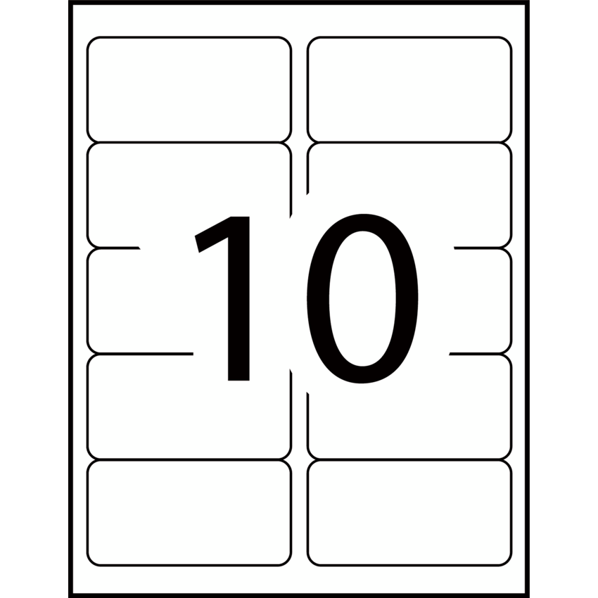 Avery® Neon High Visibility Labels 4" x 2" (150 Labels) Laser Assorted Colours 15 sheets/pkg