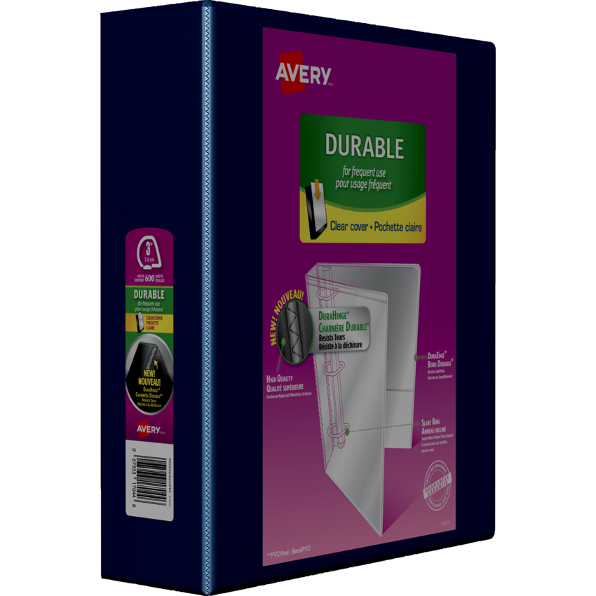Avery® Durable View Presentation Binder 3" Navy