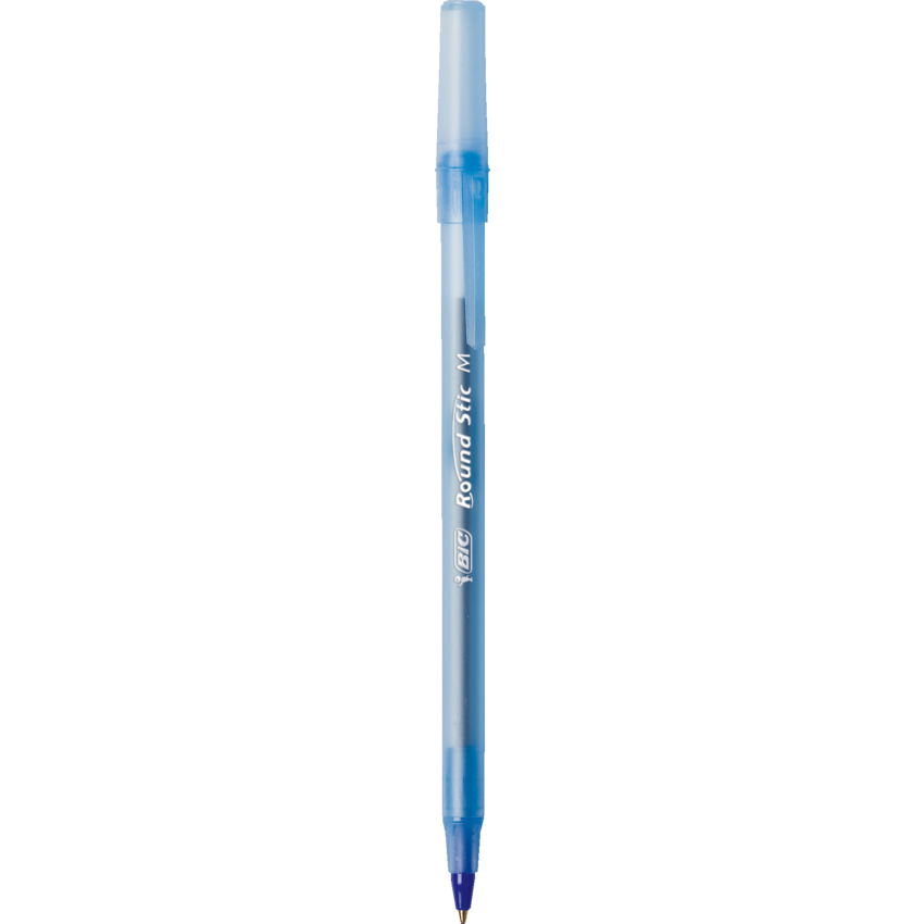 Bic® Round Stic® Pens Medium Point Blue 12/box