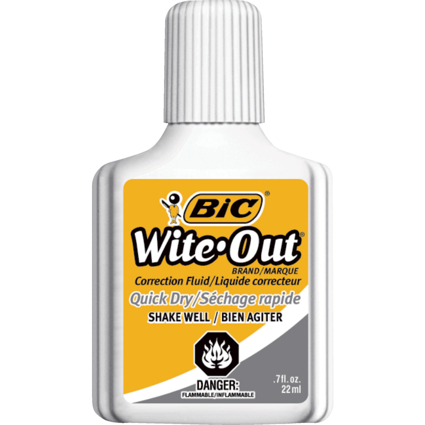 Bic® Wite-Out® Quick-Dry Correction Fluid 22mL 12/box