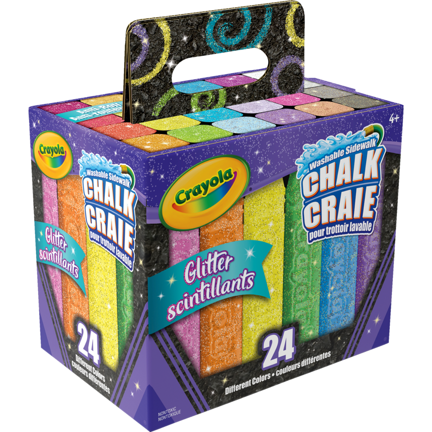 Crayola® Glitter Chalk Assorted Colours 24/pkg
