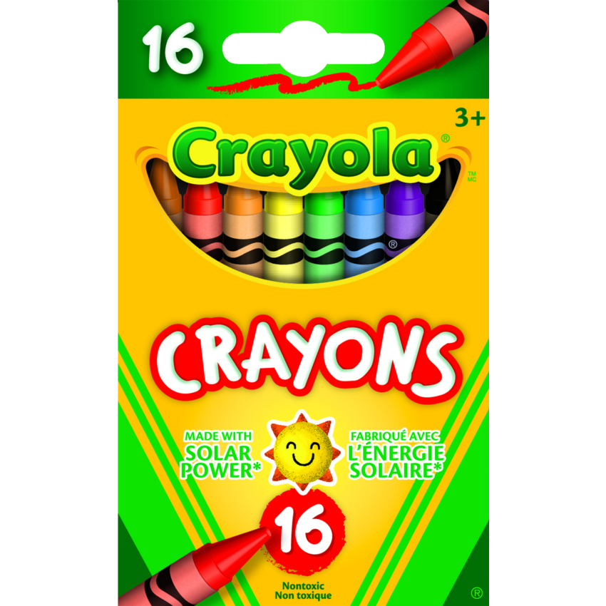 Crayola® Regular Crayons Assorted Colours 16/pkg