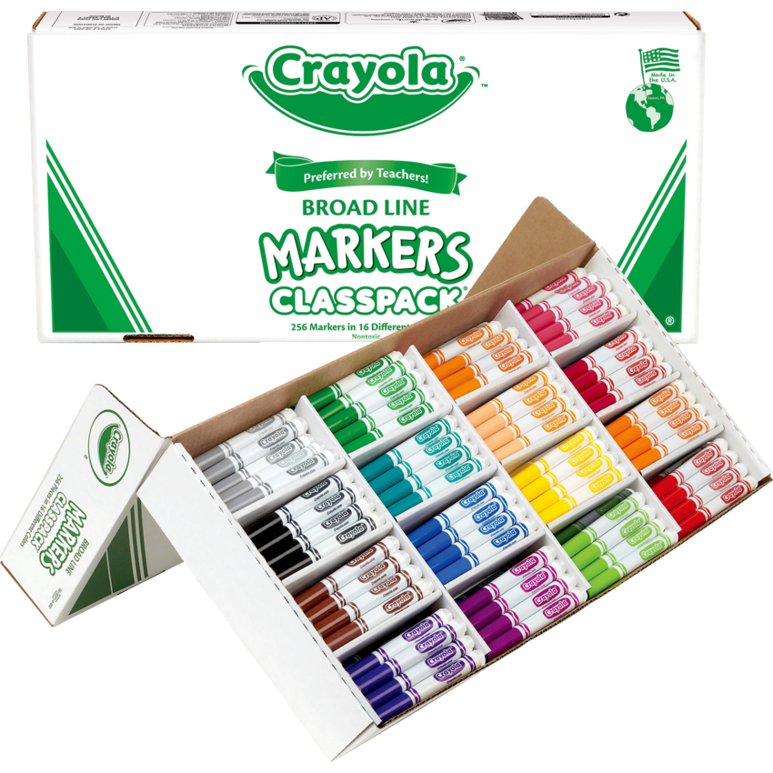Crayola® Classpack Markers Conical Tip Assorted Colours 256/cse