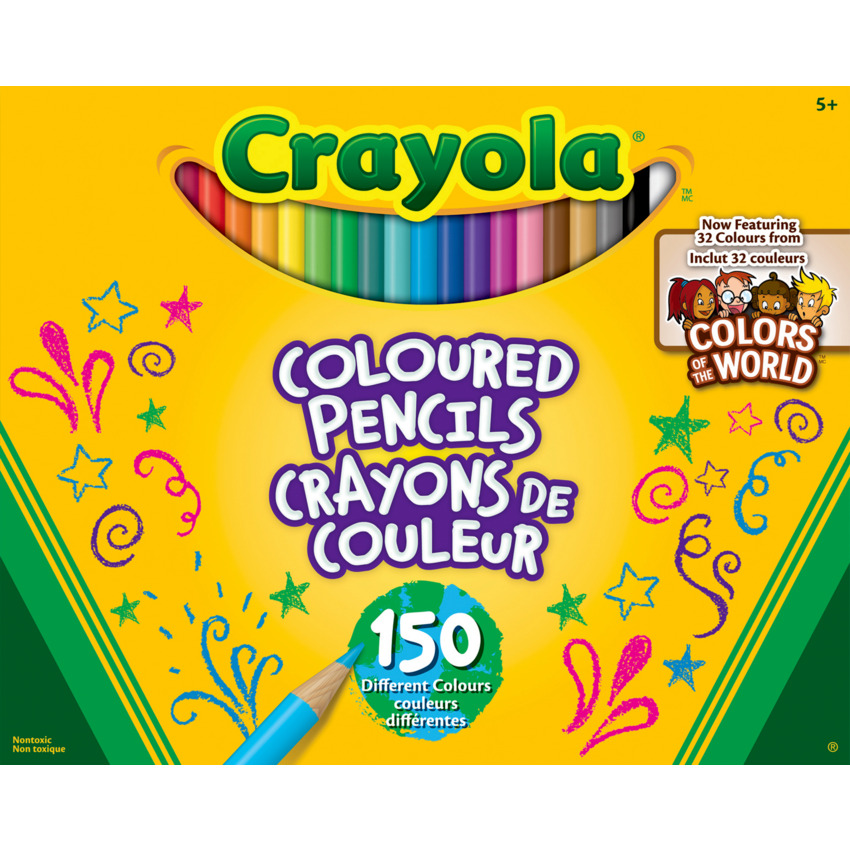 Crayola® Colors of the World™ Coloured Pencils Assorted 150/pkg