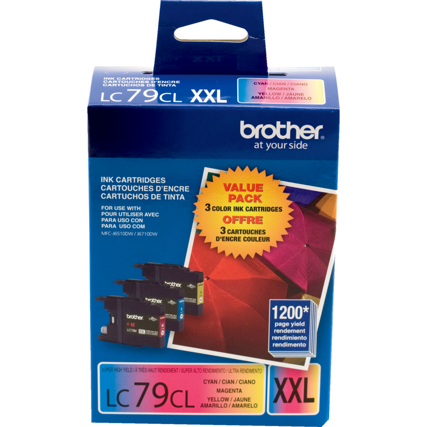 Brother Inkjet Cartridges Extra High Yield LC793PKS Cyan, Yellow , Magenta 3/box