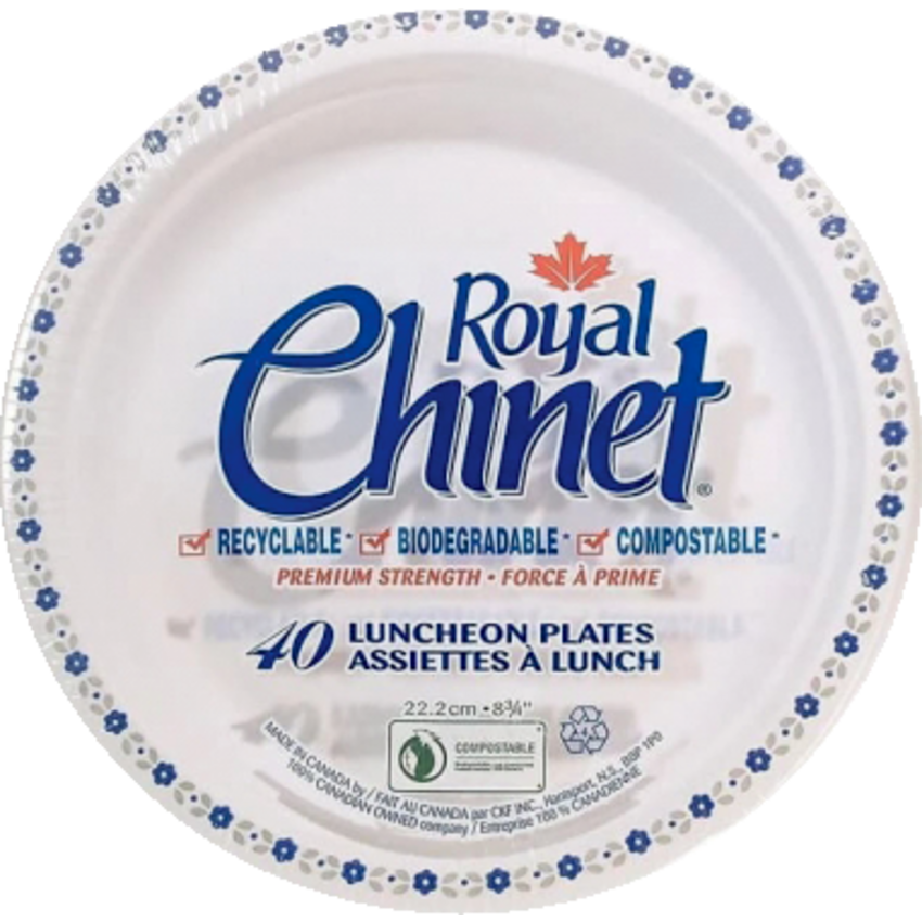 Royal Chinet® Plates Lunch 8-3/4" 40/pkg