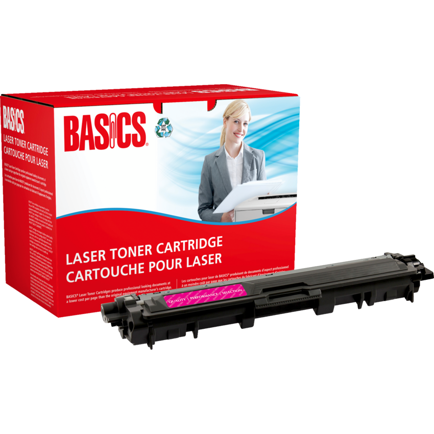 Basics® Remanufactured Laser Cartridge High Yield (Brother #TN225M) Magenta
