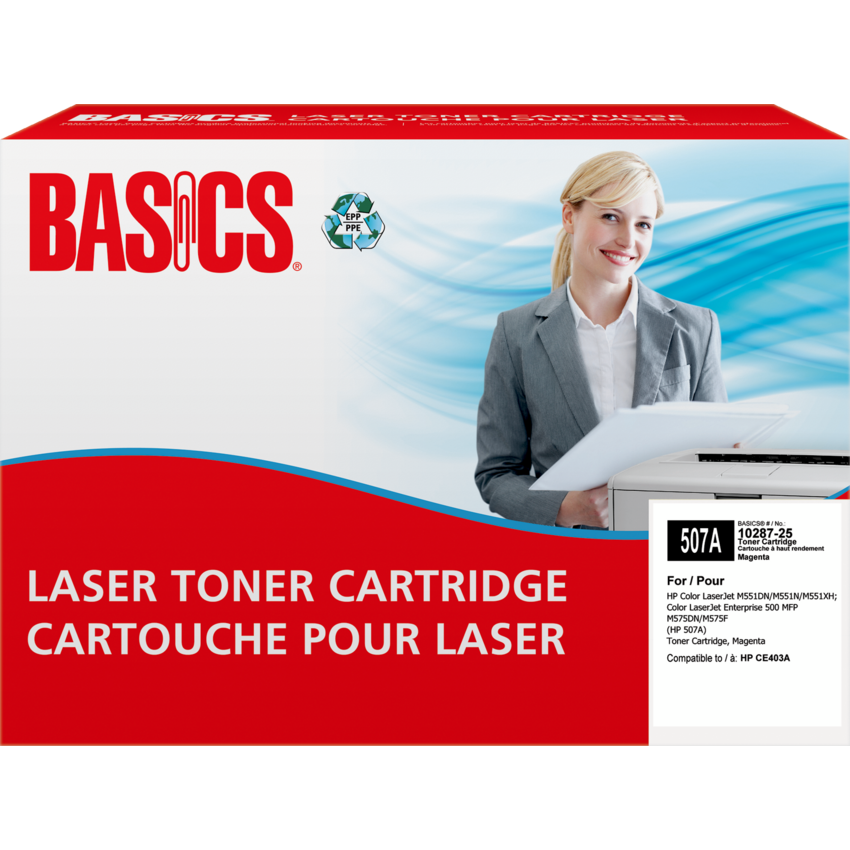 Basics® Remanufactured Laser Cartridge (HP 507A) Magenta
