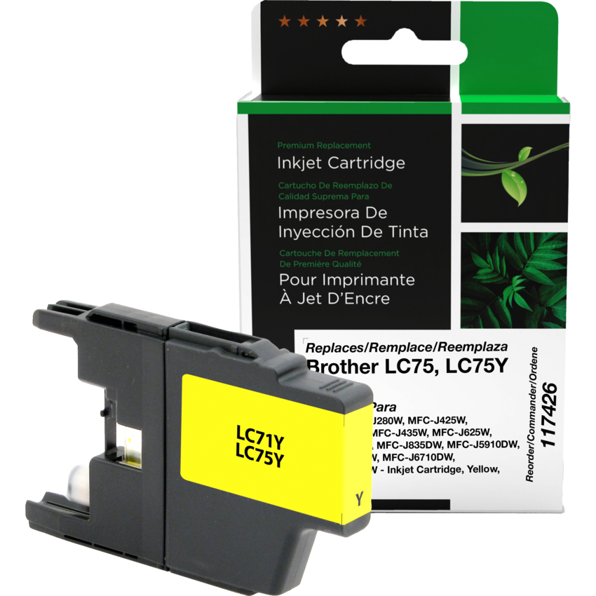 Clover Imaging Remanufactured Inkjet Cartridge LC71/LC75Y High Yield Yellow