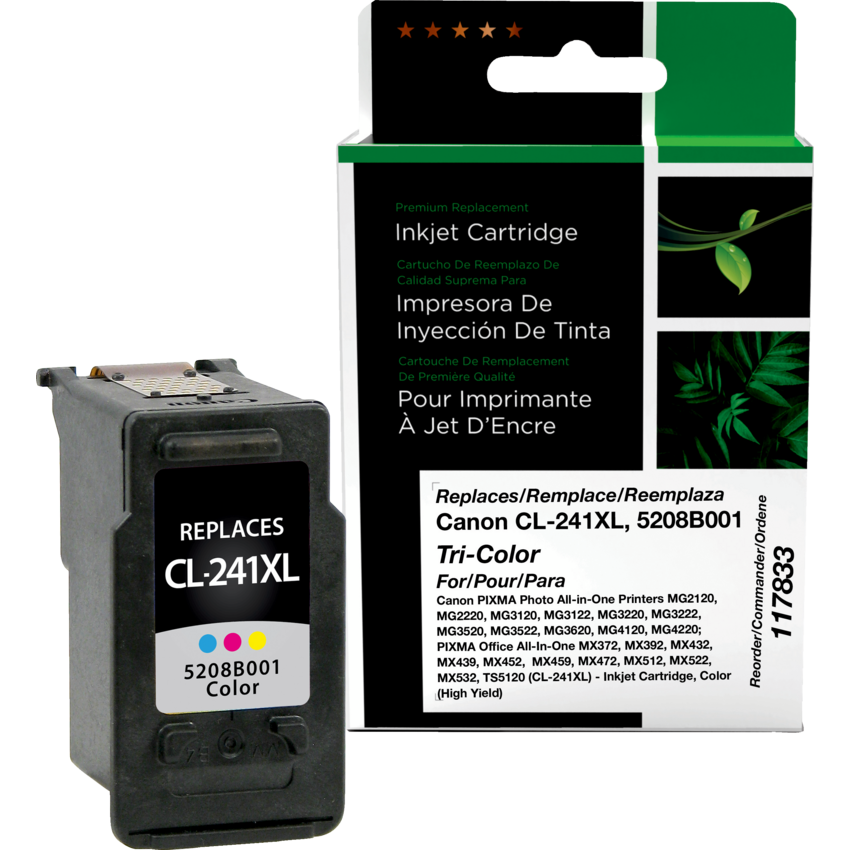 Clover Imaging Remanufactured Inkjet Cartridge (Canon CL-241XL) High Yield Tri-Colour