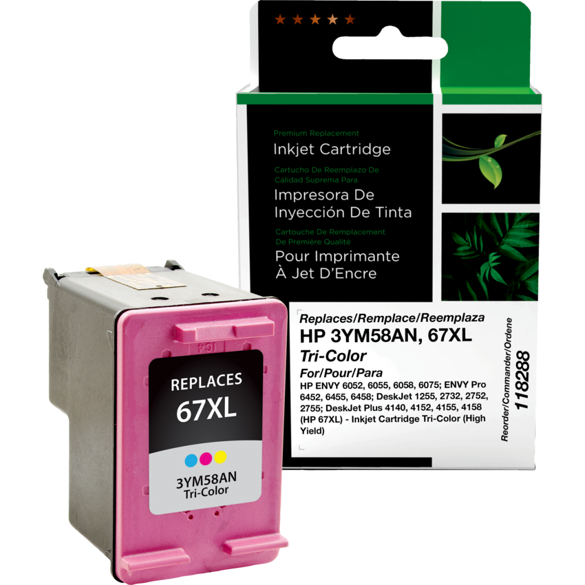 Clover Imaging Remanufactured Inkjet Cartridge (HP 67XL) High Yield Tri-Colour