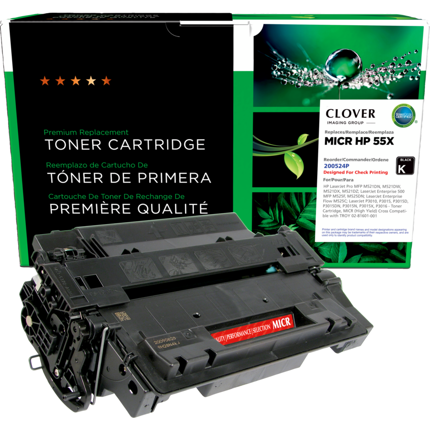 Clover Imaging Remanufactured Laser Cartridge MICR (HP 55X) High Yield Black
