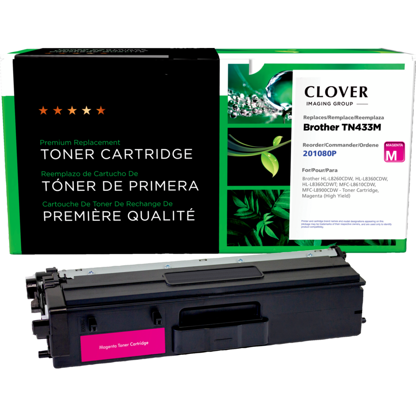 Clover Imaging Remanufactured Laser Cartridge (Brother TN433) High Yield Magenta
