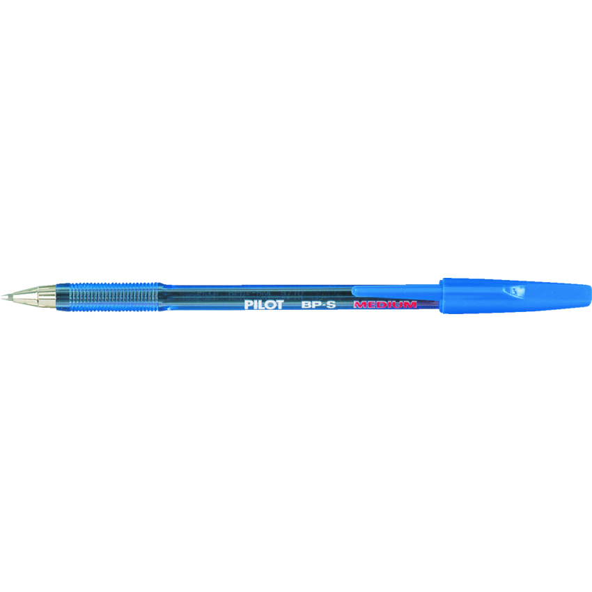 Pilot® BP-S Stick Pens Medium Point Blue 12/box