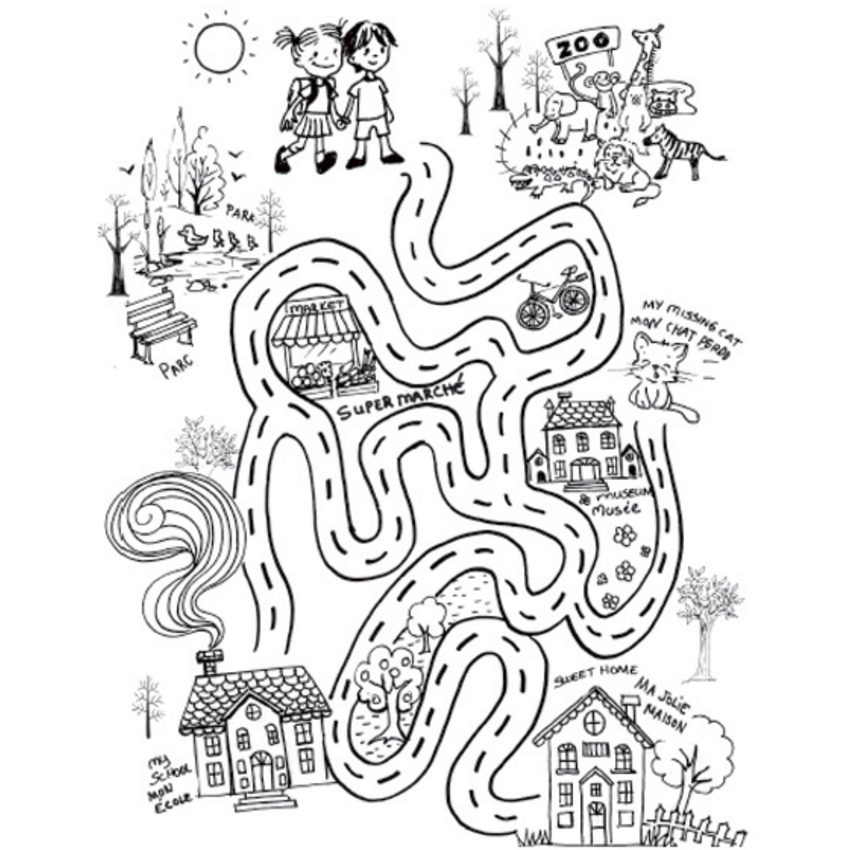 Funny® Mat Mini Travel Set 10-1/4" x 7-1/2" Which Way To Go?