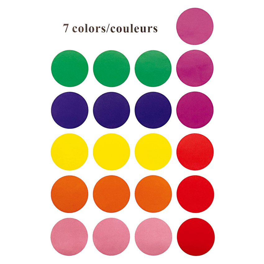 DBLG Assorted Colour Labels Circle 504/pkg