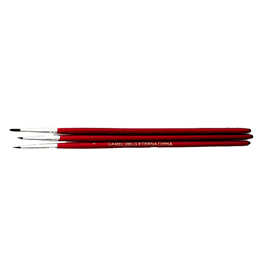 DBLG Round Camel Hair Paint Brush #1 Red 12/box