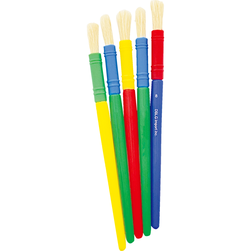 DBLG Junior Brushes 8 mm Assorted colours 5/pkg