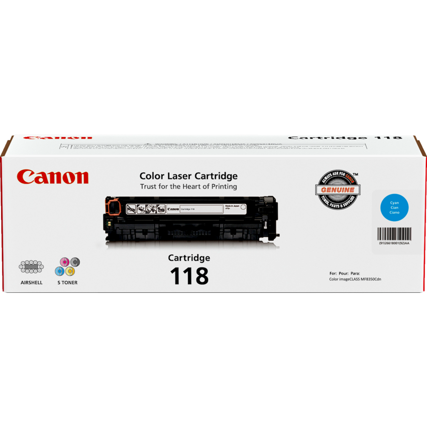 Canon Laser Cartridge #118 Cyan