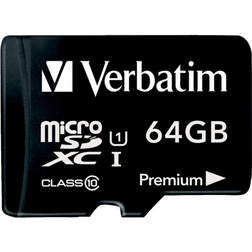 Verbatim® microSDXC Cards with Adaptor 64GB