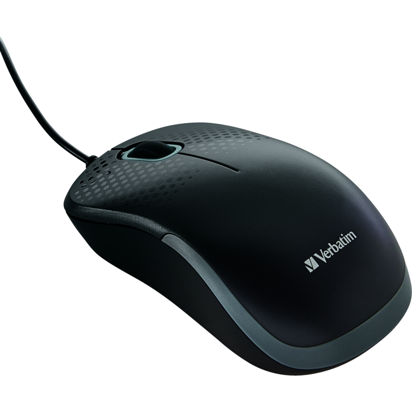 Verbatim® Silent Corded Optical Mouse Black
