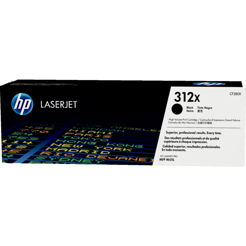 HP Laser Cartridge High Yield CF380X #312X Black